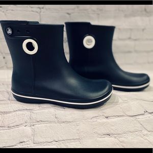 CROCS Short Rain Boots - Navy